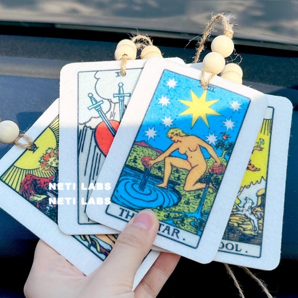 Tarot card car fresheners, choose your tarot freshie Major Arcana, car accessory fragrance scents, handmade unique gift for tarot lovers