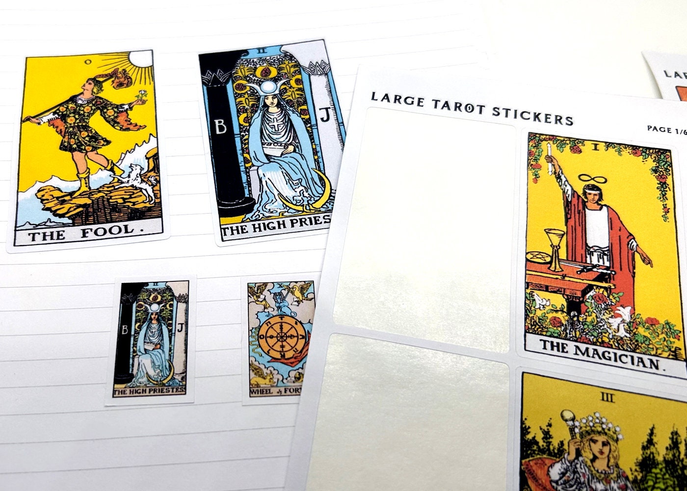 Mini Tarot Stickers, Tarot Journal Stickers, Rider Waite Smith Stickers,  Tarot Card Stickers, RWS Stickers 
