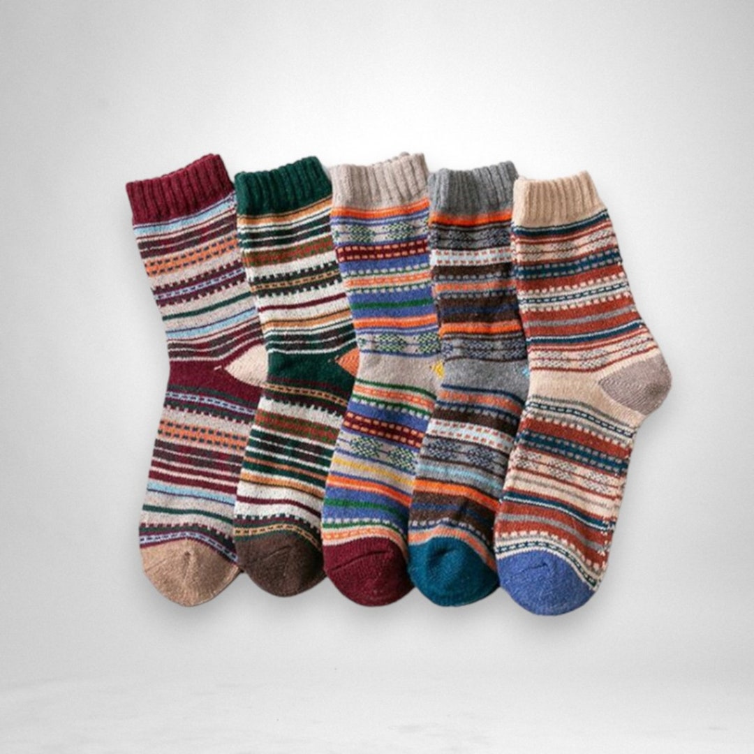 Ethnic Men Socks Gift Set Thick Warm Winter Autumn Nordic Etsy