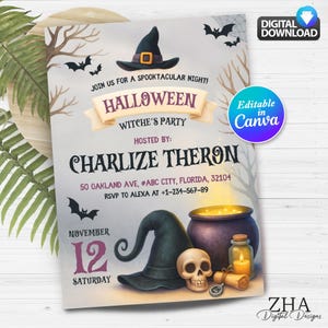 Witch Halloween Party Invitation, Drink Up Witches, Girls Night Out Parties Invite