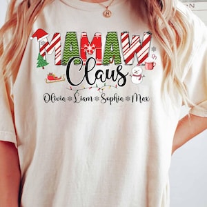 Custom Mamaw Christmas Shirt With Kids Names, Mamaw Claus Shirt, Mamaw Xmas Shirt, Merry Mamaw Shirt, Merry Christmas Shirt Gift For Mamaw