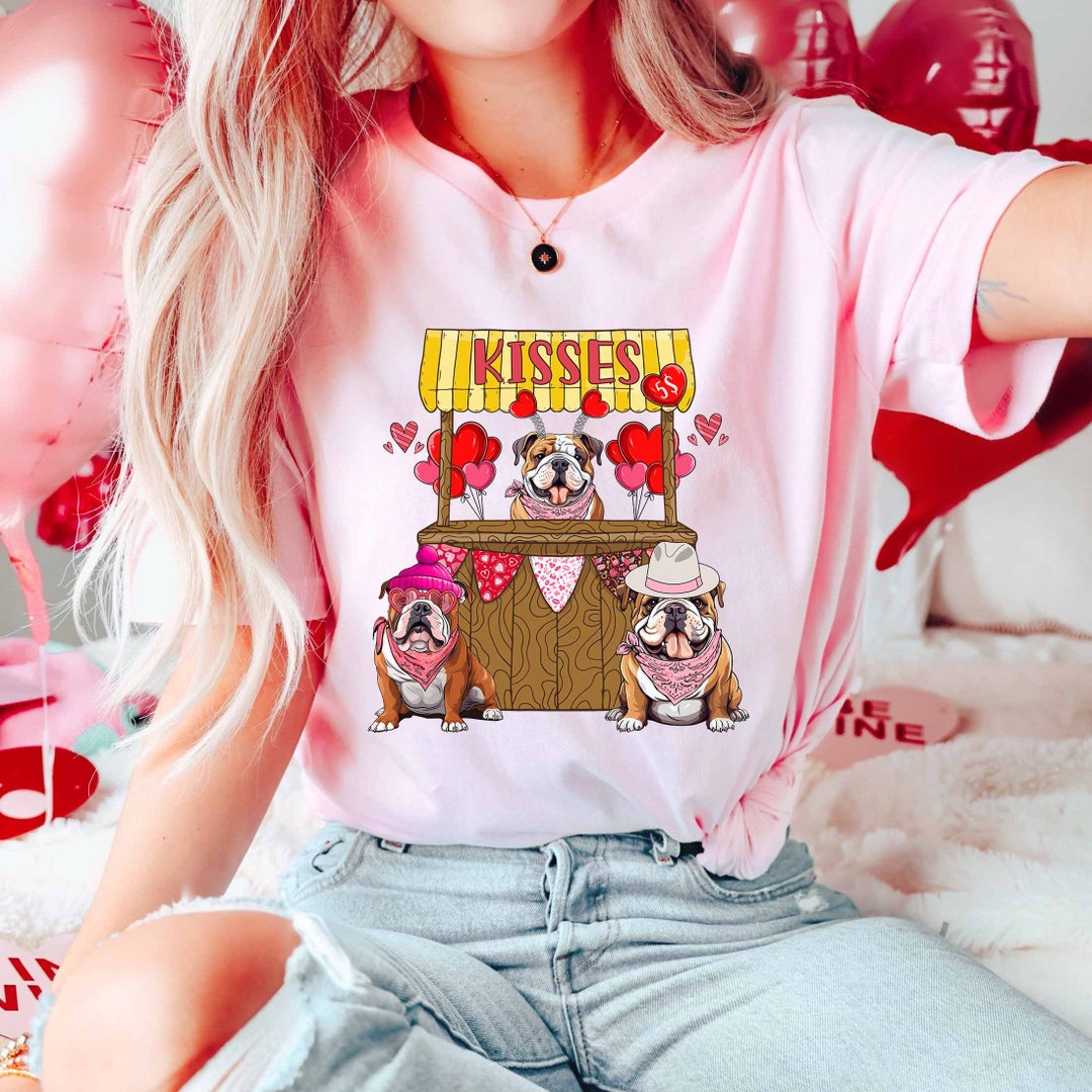 Bulldog Mom Valentines Day Shirt, Cute Bulldog Shirt, Valentine Gifts ...