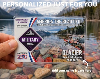 Custom National Park Pass Sleeve - America The Beautiful Pass Protector - Nature Lover Gifts