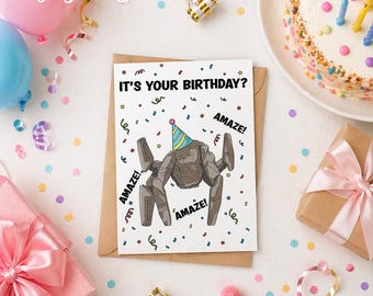 It's Your Birthday Rocky the Alien Birthday Card, Project Hail Mary Fan Art, Sci Fi Fandom