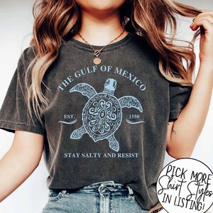 Gulf Of Mexico Stay Salty Resist Shirt, Gulf Of Mexico Est 1550 Shirt, Gulf Of Mexico Shirt, Mexico Beach Shirt, Mexico Resist Shirt