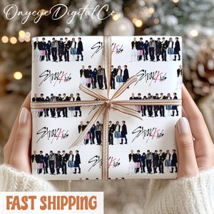 Stray Kids クリスマスラッピングペーパー | K-Pop SKZ ホリデーギフトラップ | Stay Kids ファンプレゼントペーパー