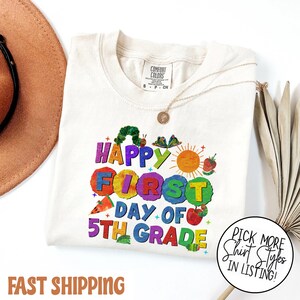 Happy First Day Of 5th Grade Shirt, 5th Grade Teacher Shirt, Team Fifth Grade Shirt, 5th Grade Squad Crew Shirt, Back To School Shirt Gifts