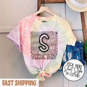School Secretary Shirt, Secretary Tie Dye Shirt, School Staff Shirt, Office Squad Shirt, Back To School Shirt, Last Day of School Shirt