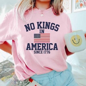 No Kings in America Shirt, Anti-Trump, Protest Shirt, Democracy Tee, Protest, Gift for Anti-MAGA, Patriotic Tee, Liberal Shirt, Political