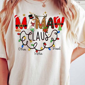 Custom Mamaw Christmas Shirt With Kids Names, Mamaw Claus Shirt, Mamaw Xmas Shirt, Merry Mamaw Shirt, Merry Christmas Shirt Gift For Mamaw