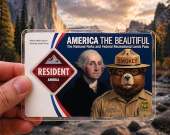 Funda para pase de parques nacionales - Anti Trump Card - Protector de pases de America The Beautiful