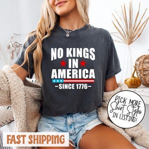 No Kings In America Comfort Colors Shirt, No Kings Day Shirt, Anti Trump Shirt, FDT Shirt, Political Shirt, June 14 Protest T-shirt