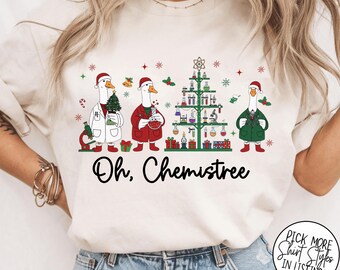 Funny Chemist Christmas T-Shirt - Profession Occupational Humor Gift For Science Lovers