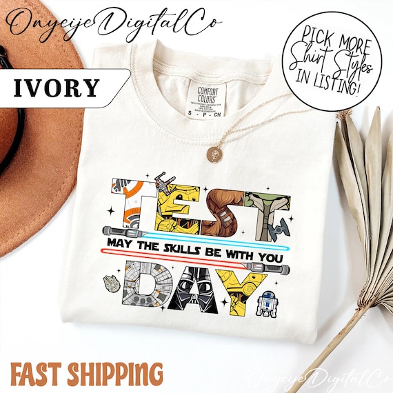 Vintage Test Day Star Wars Comfort Colors Shirt | Teacher Testing Day Tee | Exam Day Teacher Outfit