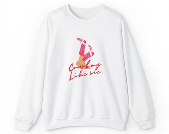 Cowboy Like Me TS Cuello redondo blanco estampado, TS Merch