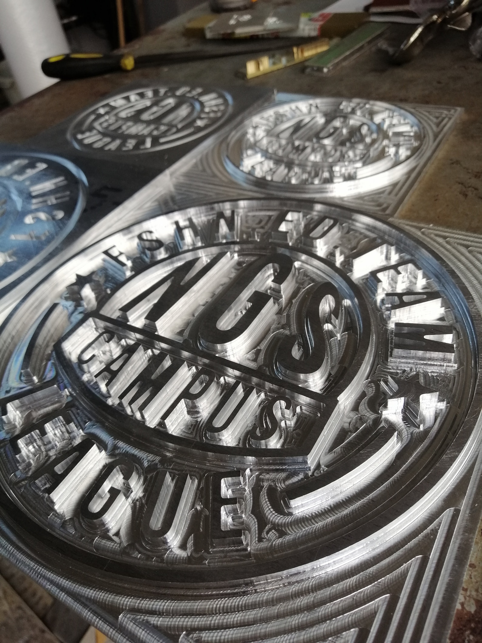 Aluminum Mold... Embossing Work With Press Machine for Fabric Textile ...