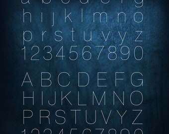 Arial-Linienschrift, Single Line Center