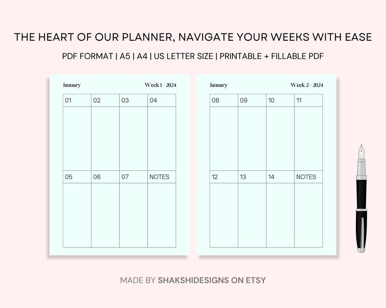 Buy 20242025 Printable 365 Days Weekly Planner Daily Schedule Online