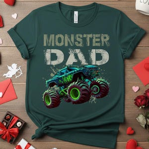 Monster Truck Dad-tröja, Monster Dad-tröja, anpassad familjematchning för födelsedag, Monster Truck-älskare, Monster Jam-födelsedagsoutfit bild 4