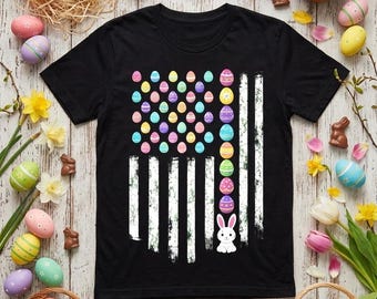 Patriotic Easter Egg Bunny American Flag PNG (Digital Download)