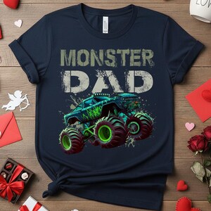 Monster Truck Dad-tröja, Monster Dad-tröja, anpassad familjematchning för födelsedag, Monster Truck-älskare, Monster Jam-födelsedagsoutfit bild 3