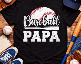 Maglietta Baseball Papa, maglietta divertente per il giorno della partita, regalo per la festa del papà