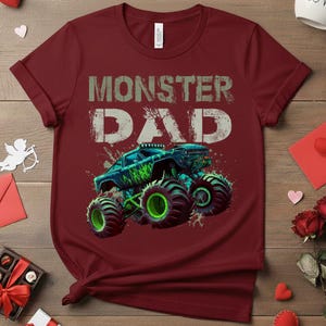 Monster Truck Dad-tröja, Monster Dad-tröja, anpassad familjematchning för födelsedag, Monster Truck-älskare, Monster Jam-födelsedagsoutfit bild 6