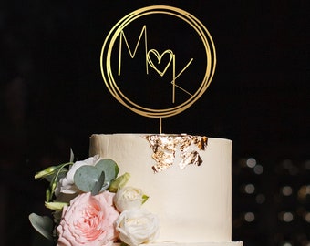 Mr et Mme de gâteau pour mariage, décoration de gâteau de mariage, décoration de gâteau personnalisée en forme de coeur, décoration de gâteau d'anniversaire