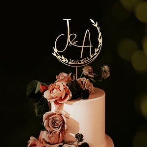 Decorazione per torta personalizzata per coppie di matrimoni, decorazione per torta rustica, decorazione per torta personalizzata, decorazione per torta con nomi personalizzati, decorazione per torta anniversario