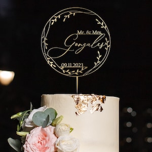 Mr and Mrs Rustic Wedding Cake Topper,Wedding cake topper, Custom cake topper, Personalized cake topper for wedding, Anniversary Cake topper