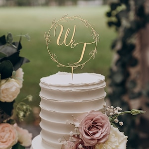 Gold Cake topper for Wedding, Personalized cake topper,Anniversary Cake toppers, Rustic wedding cake topper, Custom names cake topper