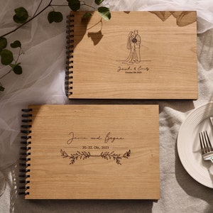 Libro degli ospiti per matrimonio in legno Libro degli ospiti per matrimonio personalizzato Album fotografico per matrimoni Libro degli ospiti Polaroid Libro degli ospiti per matrimonio moderno