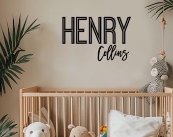 Wooden Name Wall Sign | Personalized Kids Room Décor | Baby Shower or Birthday Gift | Laser Cut Wooden Name Sign