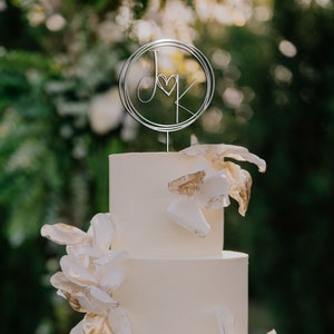 Topper per torta con nomi personalizzati, Mr e Mrs Cake Toppers per matrimonio, topper per torta nuziale, topper per torta personalizzato a forma di cuore immagine 5