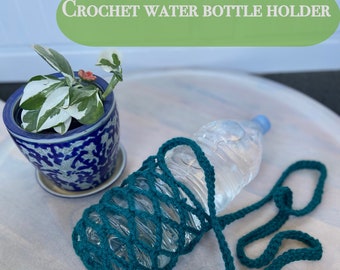 Easy PDF crochet water bottle holder pattern / Crochet bag pattern