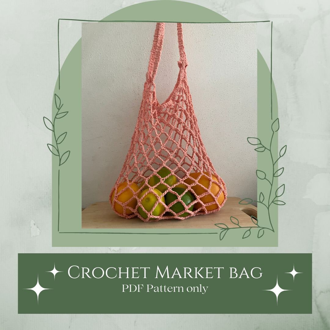 Crochet PDF Market Bag Pattern - Etsy