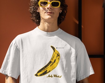 Oversized Andy Warhol Banana-shirt, Andy Warhol Banana-shirt, Pop-Art Oversized T-shirt, Cadeaus voor hem, retroshirt, Esthetische kleding