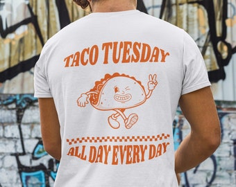 Taco tshirt, Unisex T Shirt, Taco Time shirt, Summer shirt Pop art shirt Gift for her Funny Retro shirt tumblr shirt Aesthetic clothing