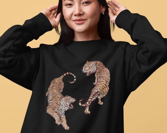 Tiger Vintage sweater, Retro tiger jumper, Tumblr Aesthetic, Womens Clothing, Gifts for her, Aesthetic clothing, rave clothing fall clothing