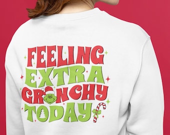 Sudadera navideña divertida, sudadera unisex, suéter navideño de cuello redondo, idea de regalo de Navidad, suéter festivo, regalo para ella