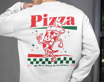 Custom Pizza Sweatshirt, Unisex Sweatshirt, Best Pizza In Town, Christmas Sweater, Pop art Sweatshirt, Gift for him, Funny Retro Sweater