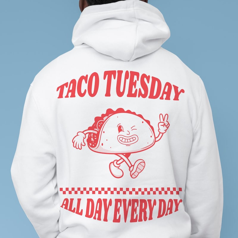 Unisex Fleece Zip Hoodie - Tacos Are Foreplay (White Logo) main image 1
