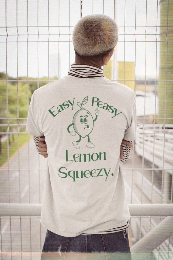 Lemon tshirt, Unisex T Shirt, Easy Peasy Lemon Squeezy shirt, Summer shirt Pop art shirt Gift for her Funny Aesthetic Retro shirt tumblr