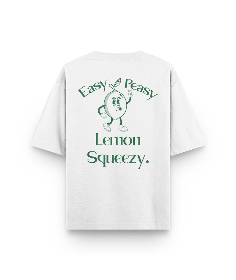 Oversized Lemon T Shirt, Unisex T Shirt, Easy Peasy Lemon Squeezy shirt, Summer shirt Pop art shirt Gift for her Funny Aesthetic Retro shirt, Salthree shirts