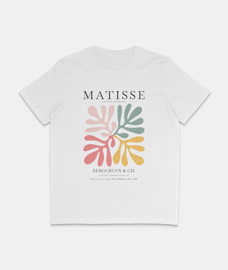 Henri Matisse t-shirt, Unisex T-shirt, Summer Tshirt, Pop art t-shirt, Gifts for her, Matisse retro shirt, tumblr shirt, Aesthetic clothing