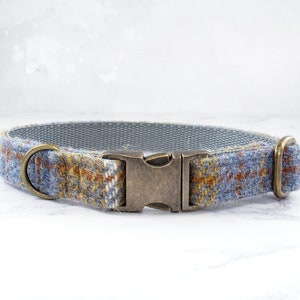 Dog Collar, Tweed Dog Collar, Handmade Dog Collar, Harris Tweed Dog, Harris Tweed, Yellow Dog Collar, Tweed, Gift for Dog, Christmas Dog, UK