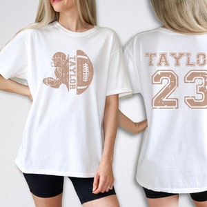 Custom Football Mom Shirt, Personalized Football Shirt, Game Day Football Tee, Name and Number Football Tshirt, Football Dad Shirts