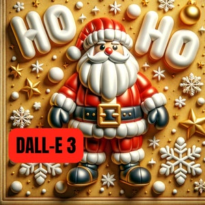 30 Dall-E 3 and ChatGPT Prompts &quot;3D puffy Christmas patterns&quot; Tumbler wrap prompts artful prompts Dall-E 3 prompts for print-on-demand