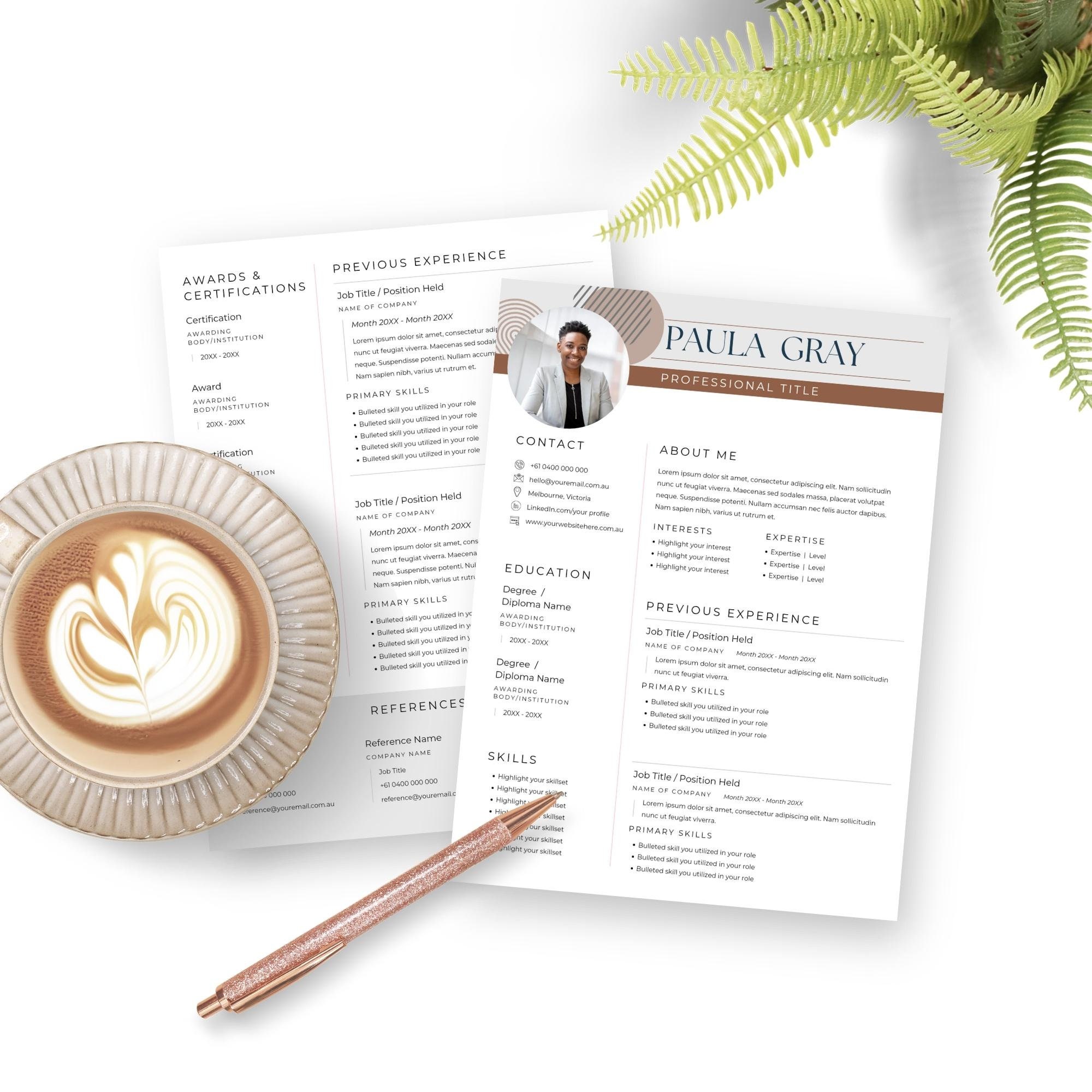 Brown Resume Template INSTANT DOWNLOAD - Il Fullxfull.5455324497 H0nf 