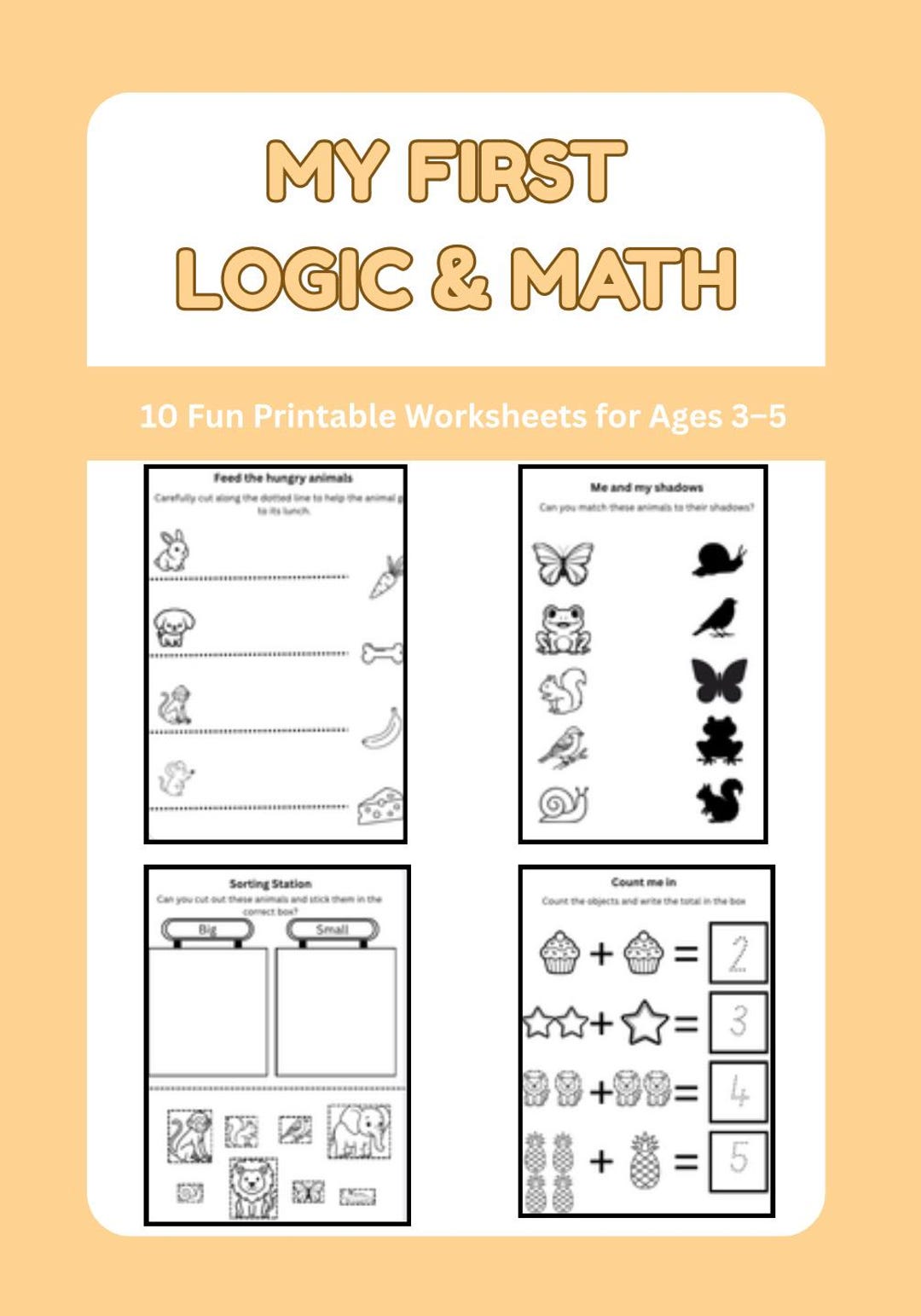 Preschool Logic and Math Worksheets | Montessori Toddler Activities ...